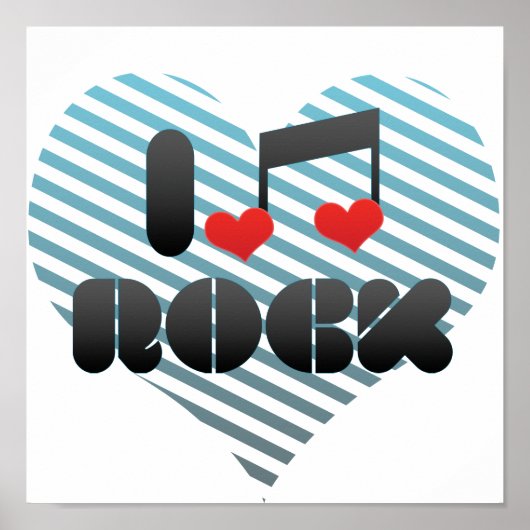 I Liebe Rock Poster (Vorne)