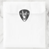 I Liebe Rock Quadratischer Aufkleber (Tasche)