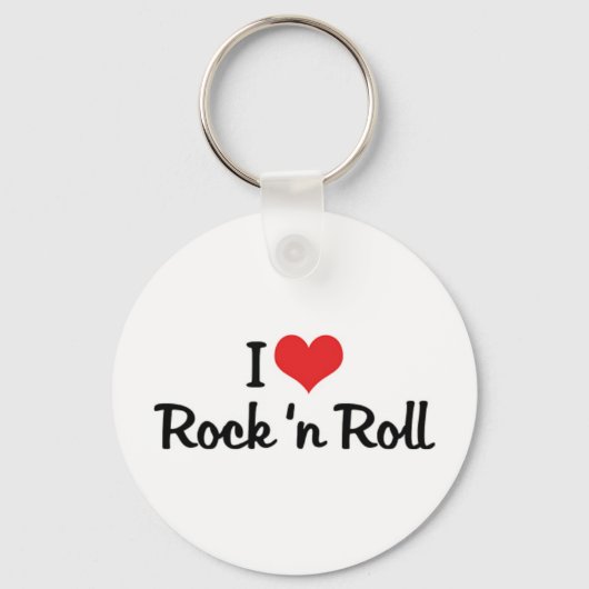 I Liebe Rock & Roll Schlüsselanhänger (Vorderseite)