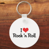 I Liebe Rock & Roll Schlüsselanhänger (Vorderseite)