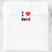 I Liebe Rock Runder Aufkleber (Tasche)