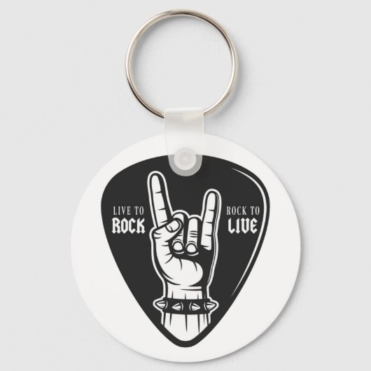 I Liebe Rock Schlüsselanhänger (Vorderseite)