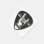 I Liebe Rock Serviette (Ecke)