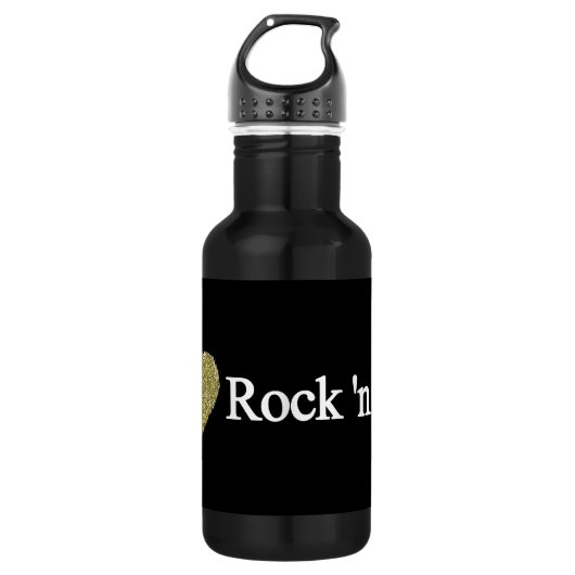 I Liebe Rock Trinkflasche (Vorderseite)