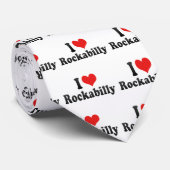 I Liebe Rockabilly Krawatte (Gerollt)