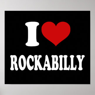 I Liebe Rockabilly Poster
