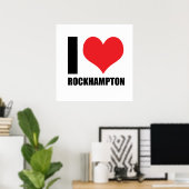 I Liebe Rockhampton Poster (Heimbüro)