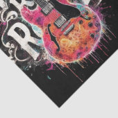 I Liebe Rock'n'Roll Electric Guitar Decoupage Seidenpapier (Detail)