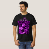 I Liebe Rock'n'Roll Electric Guitar Malerei Lila T-Shirt (Vorne ganz)