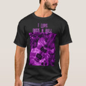 I Liebe Rock'n'Roll Electric Guitar Malerei Lila T-Shirt (Vorderseite)