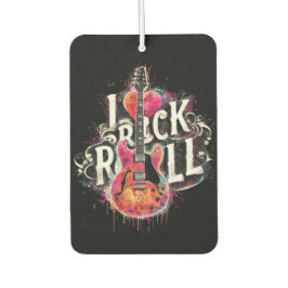 I Liebe Rock'n'Roll Electric Guitar Painting Autolufterfrischer