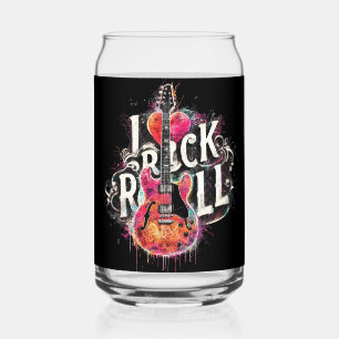 I Liebe Rock'n'Roll Electric Guitar Painting Dosenglas