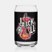 I Liebe Rock'n'Roll Electric Guitar Painting Dosenglas (Rückseite)