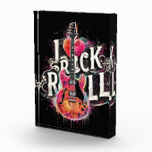 I Liebe Rock'n'Roll Electric Guitar Painting Fotoblock (Rechts)