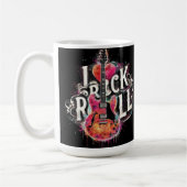 I Liebe Rock'n'Roll Electric Guitar Painting Kaffeetasse (Links)