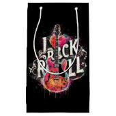 I Liebe Rock'n'Roll Electric Guitar Painting Kleine Geschenktüte (Vorderseite)