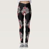 I Liebe Rock'n'Roll Electric Guitar Painting Leggings (Vorderseite)