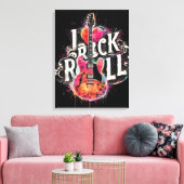 I Liebe Rock'n'Roll Electric Guitar Painting Leinwanddruck (Insitu (Wohnzimmer))