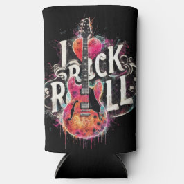 I Liebe Rock'n'Roll Electric Guitar Painting Selters Dosenkühler