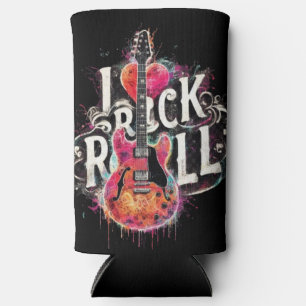 I Liebe Rock'n'Roll Electric Guitar Painting Selters Dosenkühler