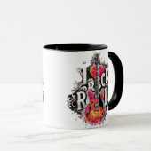 I Liebe Rock'n'Roll Electric Guitar Painting Tasse (VorderseiteRechts)