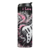 I Liebe Rock'n'Roll Electric Guitar Painting Thermosbecher (Nach links gedreht)