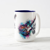 I Liebe Rock'n'Roll Electric Guitar Painting Zweifarbige Tasse (VorderseiteRechts)