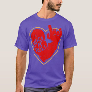 I Liebe Rock'n'Roll Herz für Valentinstag T-Shirt