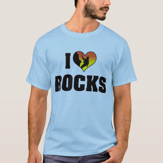 I Liebe Rocks - Rock Climbing T-Shirt (Vorderseite)