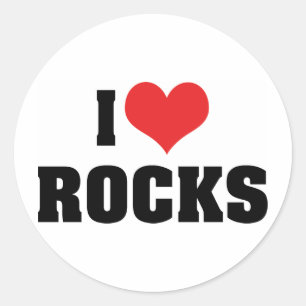 I Liebe Rocks - Rock Geology Geologist Lover Runder Aufkleber