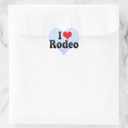 I Liebe Rodeo Runder Aufkleber (Tasche)