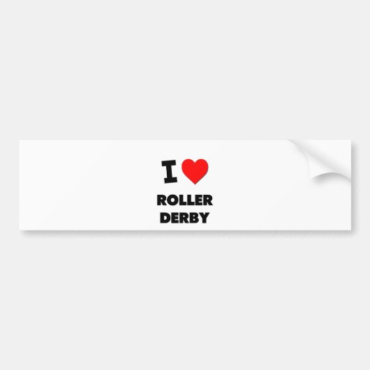 I Liebe-Rolle Derby Autoaufkleber (Vorne)