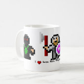 I Liebe-Rolle, die Spiele spielt Kaffeetasse (Vorderseite Links)