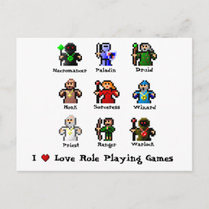 I Liebe-Rolle, die Spiele spielt Postkarte