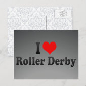 I Liebe Roller Derby Postkarte (Vorne/Hinten)