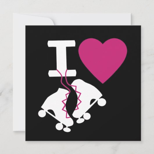 I Liebe Roller Skaten Einladung (Vorderseite)