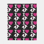 I Liebe Roller Skaten Fleecedecke (Vorderseite)