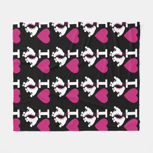 I Liebe Roller Skaten Fleecedecke (Vorderseite (Horizontal))