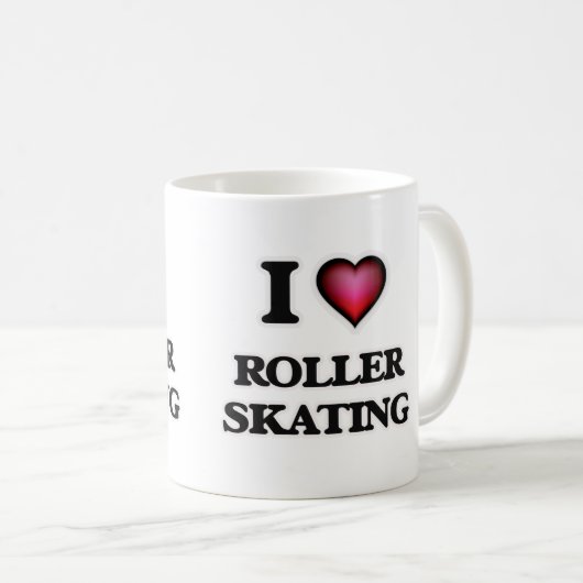 I Liebe Roller Skaten Kaffeetasse (VorderseiteRechts)