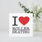 I LIEBE ROLLER SKATEN SAVE THE DATE (Stehend Vorderseite)