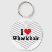 I Liebe Rollstuhl Schlüsselanhänger (Vorderseite)