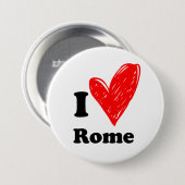 I Liebe Rom Button (Vorne & Hinten)