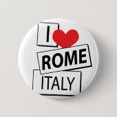 I Liebe Rom Italien Button (Vorderseite)