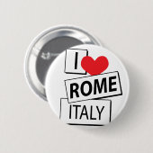 I Liebe Rom Italien Button (Vorne & Hinten)
