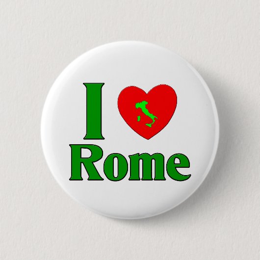 I Liebe Rom Italien Button (Vorderseite)