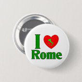 I Liebe Rom Italien Button (Vorne & Hinten)