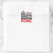 I Liebe Rom Italien Kolosseum Quadratischer Aufkleber (Tasche)