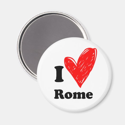 I Liebe Rom Magnet (Vorderseite/Rückseite)