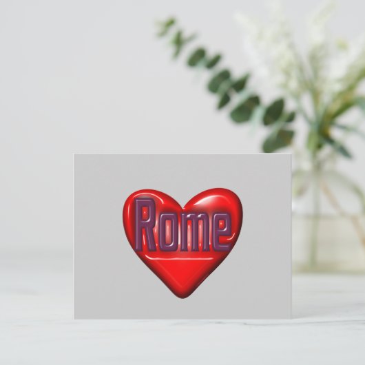 I Liebe Rom Postkarte (Stehend Vorderseite)