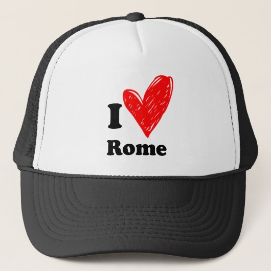 I Liebe Rom Truckerkappe (Vorderseite)